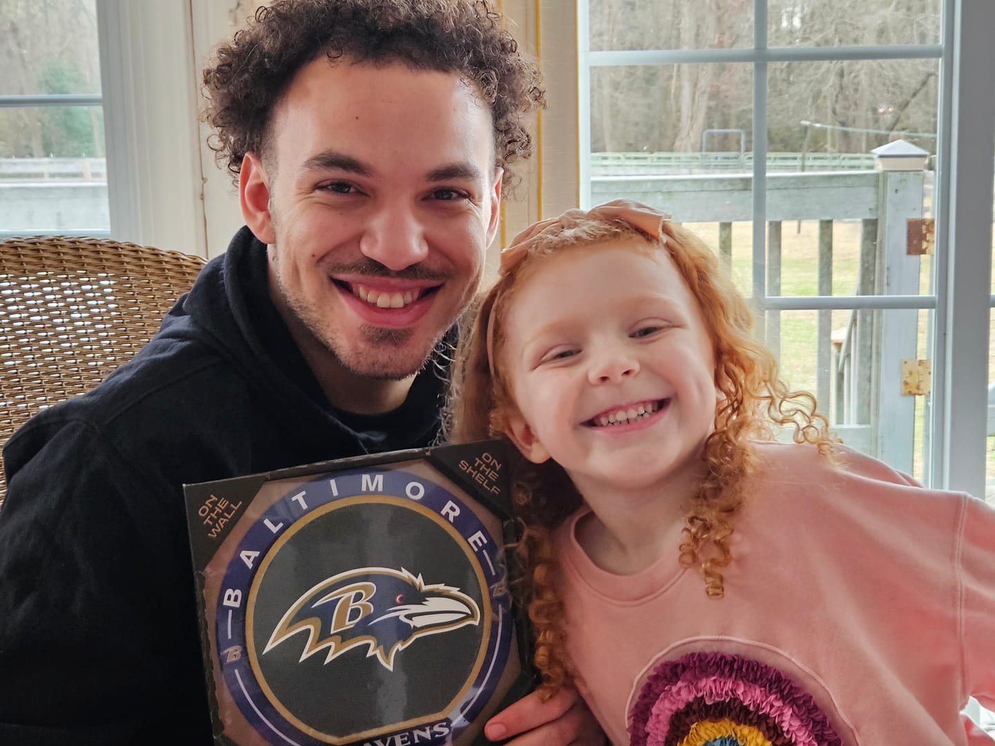 Customer photo review of Baltimore Ravens "Double Play" On the Shelf or on the Wall Art