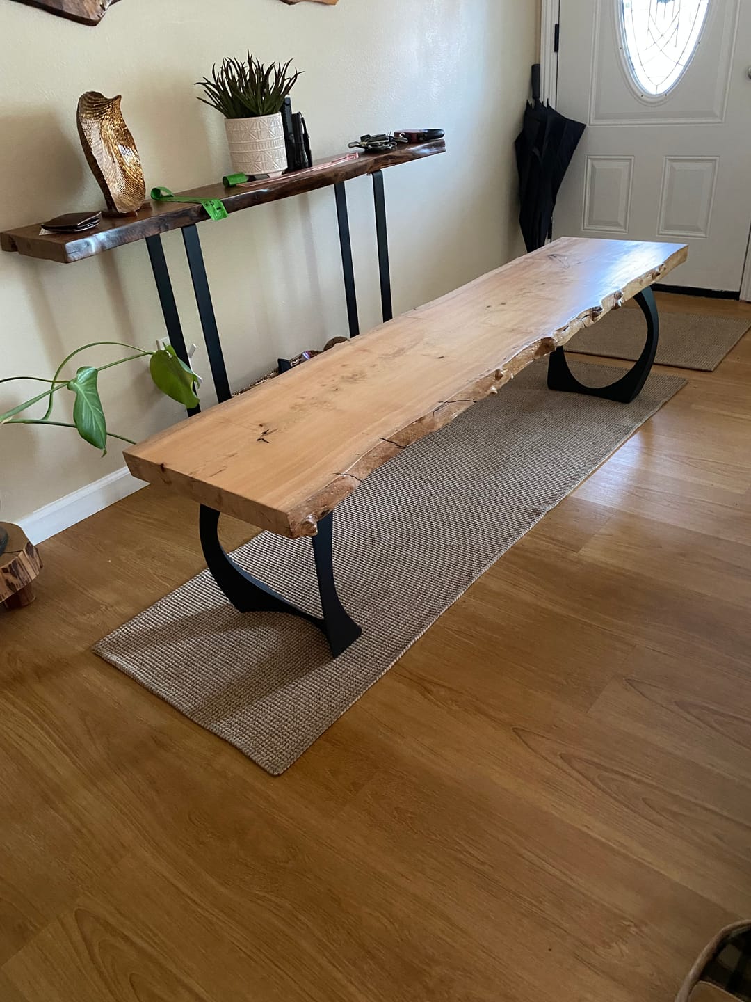 Customer photo review of Bench Legs 105 Cleo 16H Metal Handmade Furniture