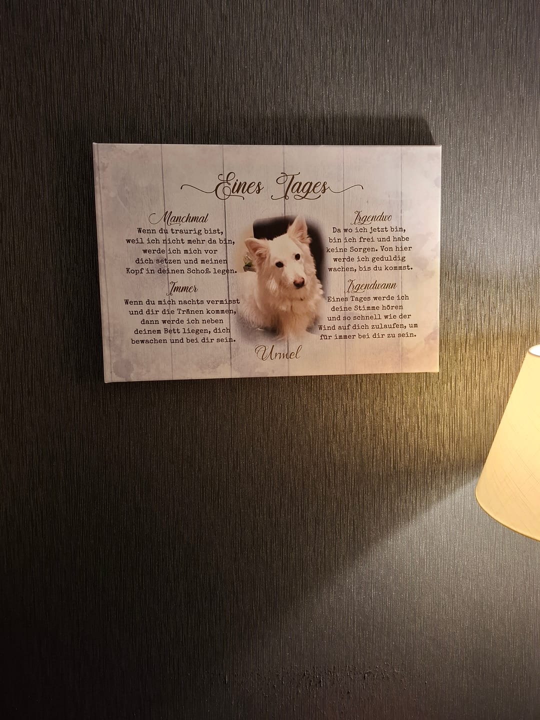 Customer photo review of Eines Tages - Individuelle Leinwand