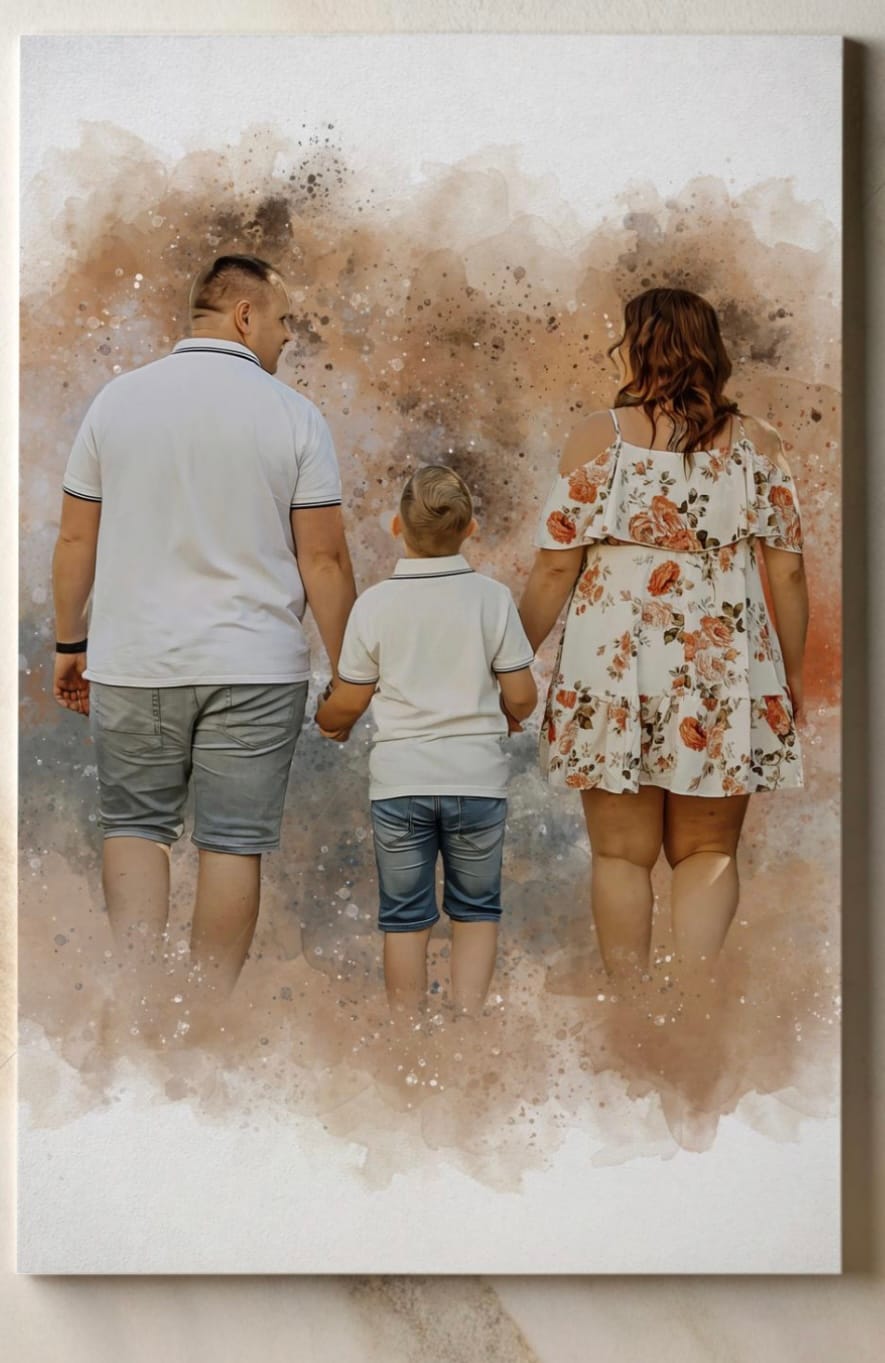 Customer photo review of Familien-Poster im Aquarell-Stil | personalisierbar