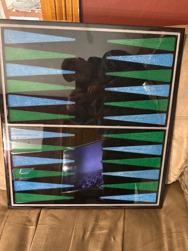 Customer photo review of 23.4x21.25" Backgammon Board 2 Wood Shape Blank - 1/2" Thick