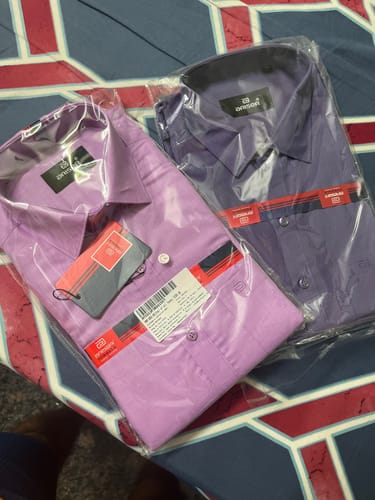 Customer photo review of Super Soft - Blue Formal Shirts for Men | Ariser