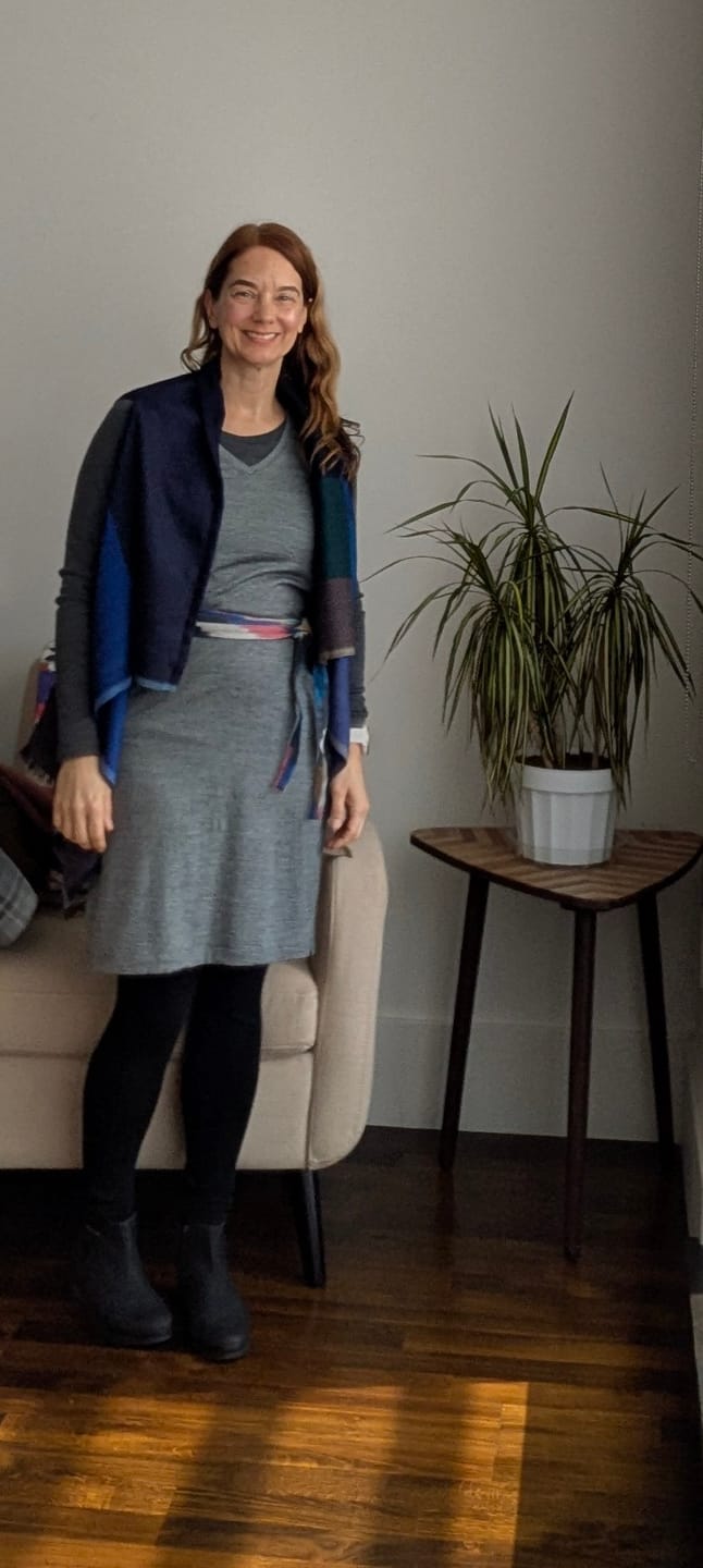 Customer photo review of NEW! Skinny IKAT Wrap Belt Symmetry