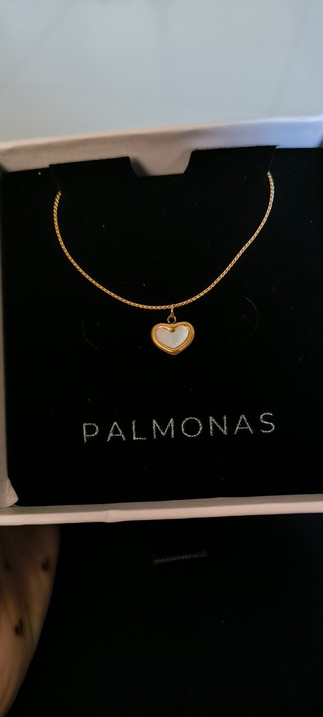 Customer photo review of White Heart Necklace