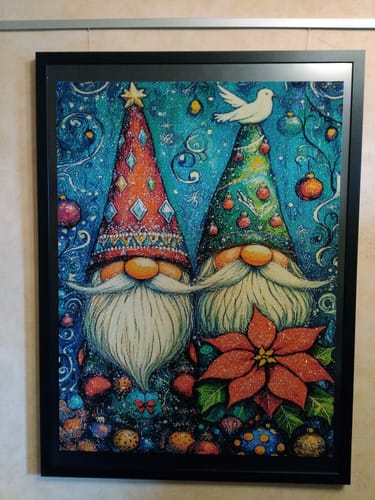 Customer photo review of 5D Diamond Painting mit AB-Effekt – Die Weihnachtswichtel