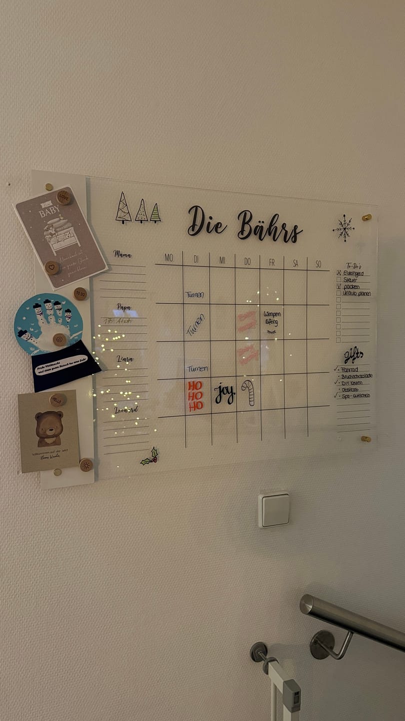 Customer photo review of Familienplaner für 4 Personen mit Magnetboard