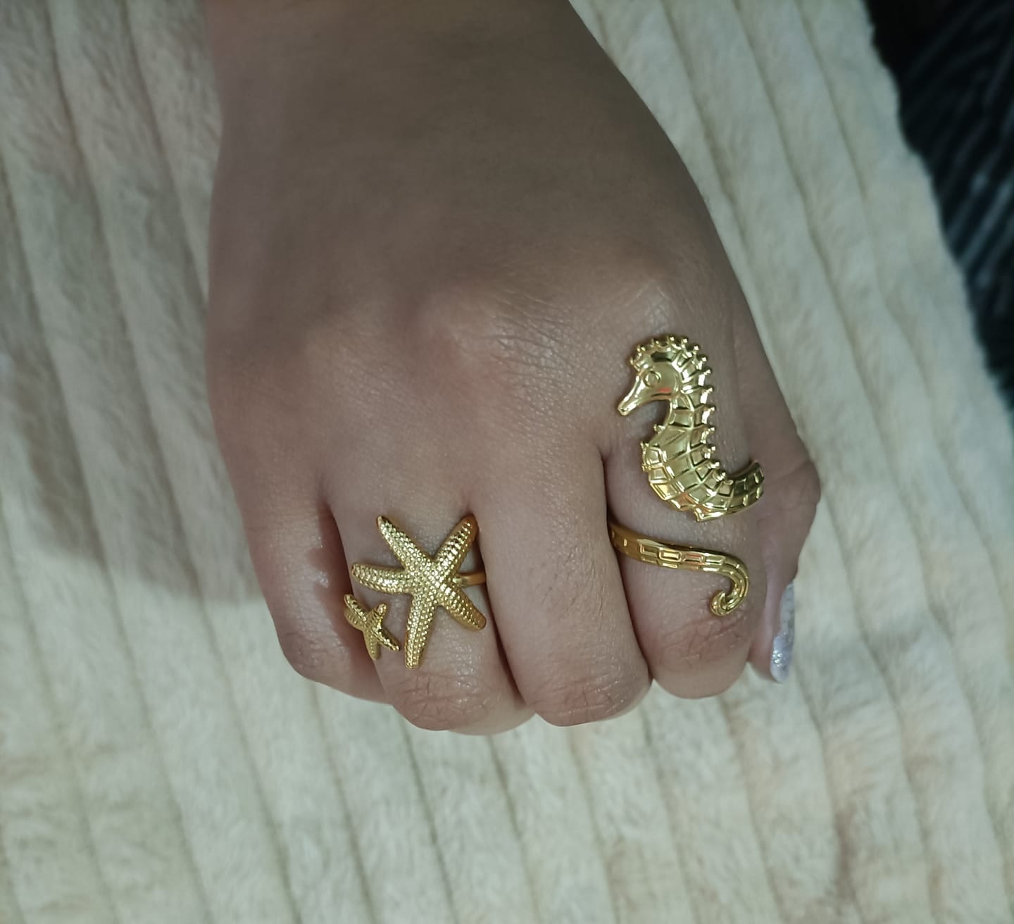Customer photo review of Anillo Ajustable Seahorse