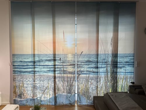 Customer photo review of Foto Schiebegardine "Sonnenuntergang Ostsee"