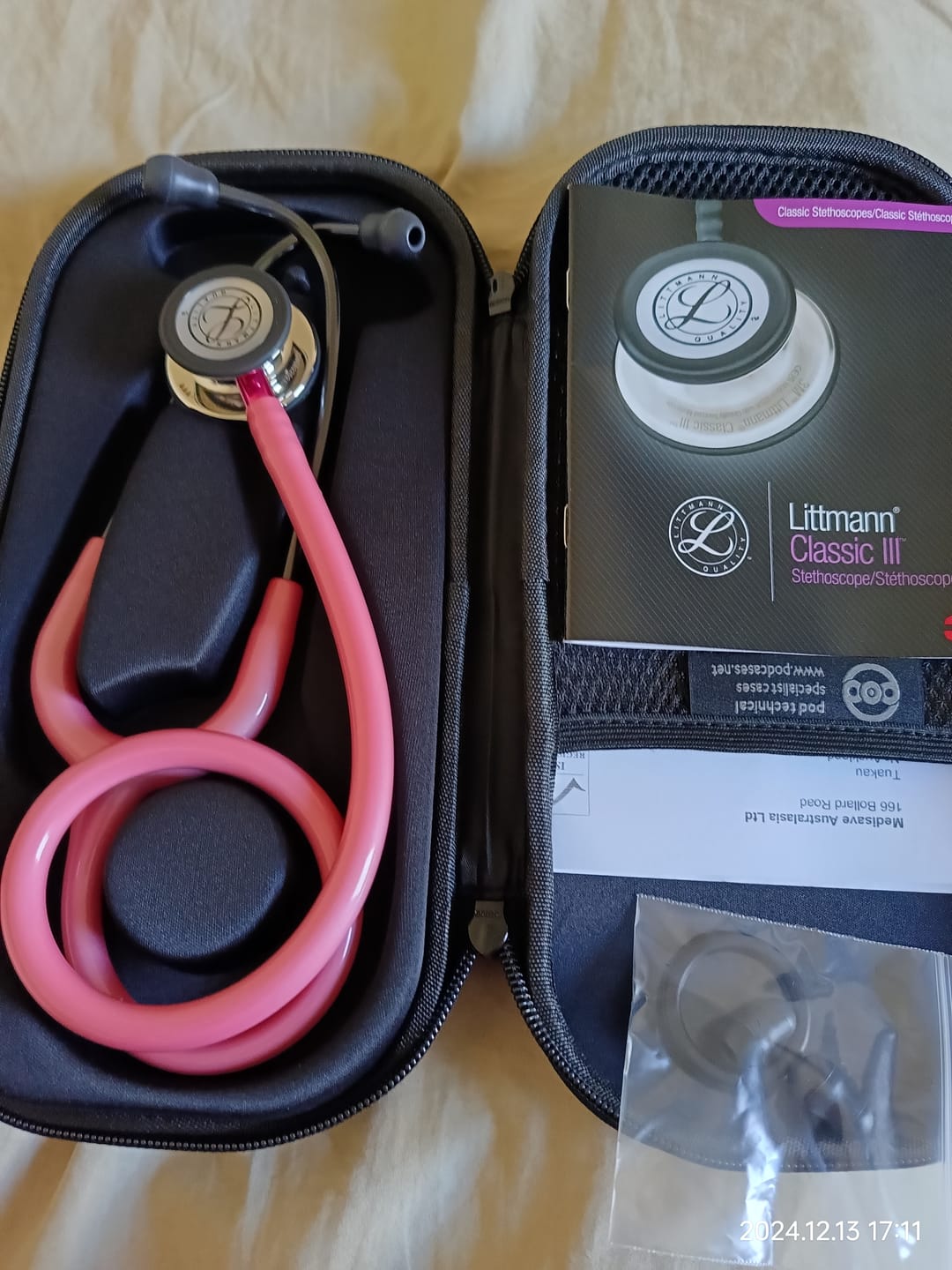 Customer photo review of Littmann Classic III Monitoring Stethoscope: Mirror & Pearl Pink - Pink Stem 5962