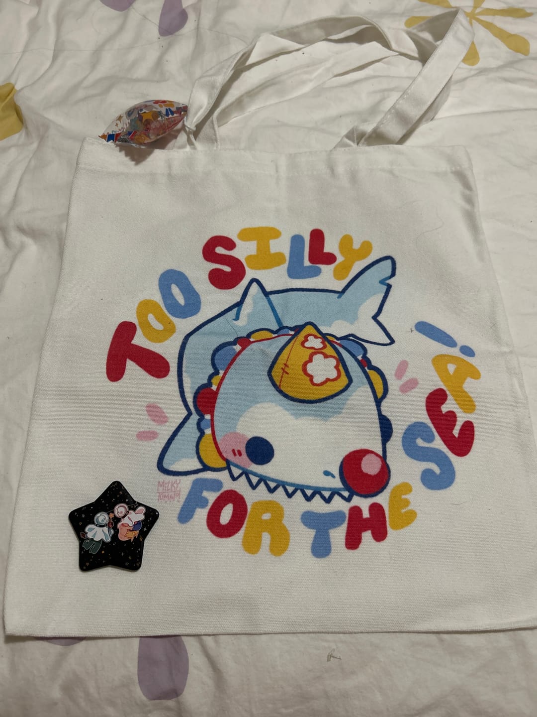 Customer photo review of Too Silly For The Sea Tote Bag
