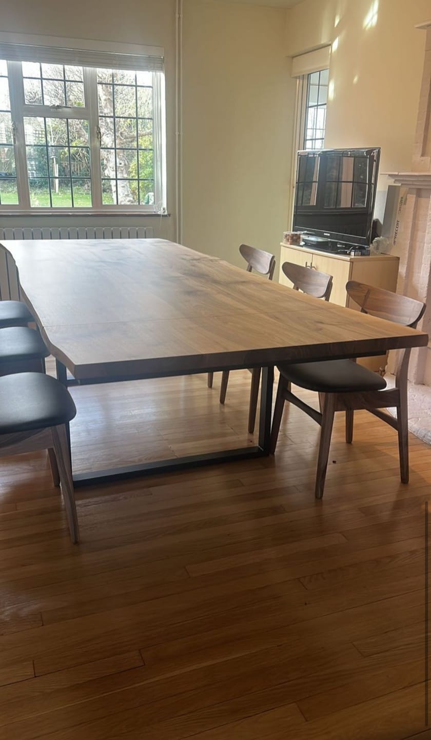 Customer photo review of Bestseller Eva Extendable Dining Table in Solid Walnut