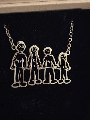Customer photo review of Children's Drawing As A Necklace Or Pendant