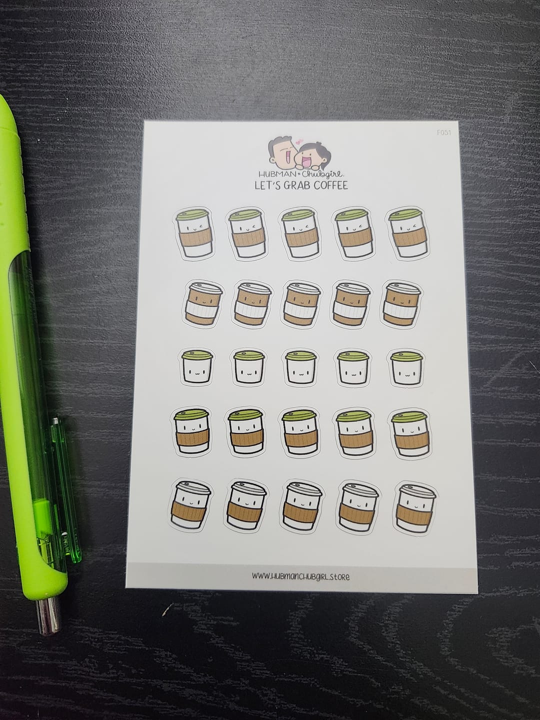Customer photo review of Coffee Cups Planner Stickers