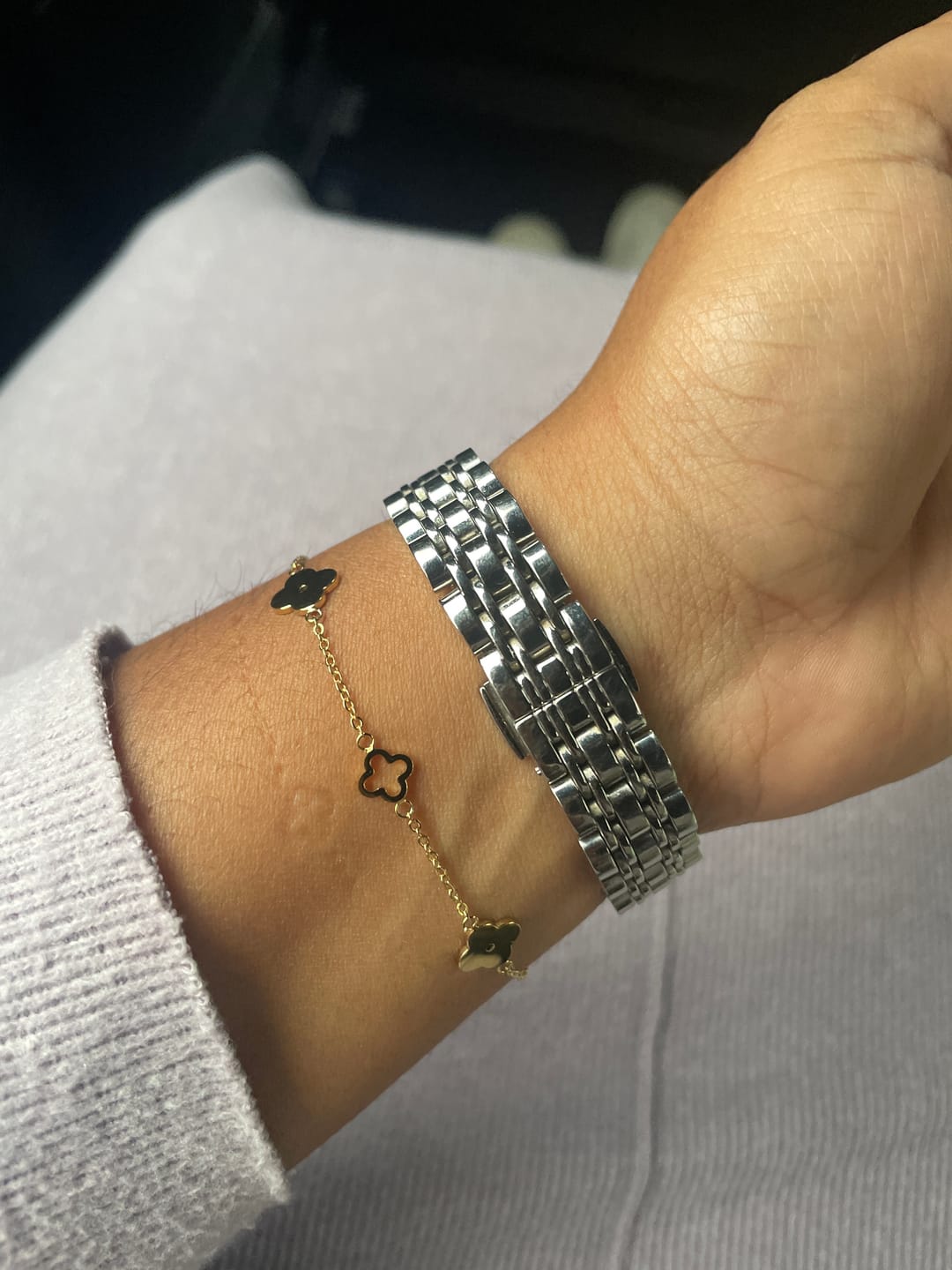 Customer photo review of Multi Clover Bracelet