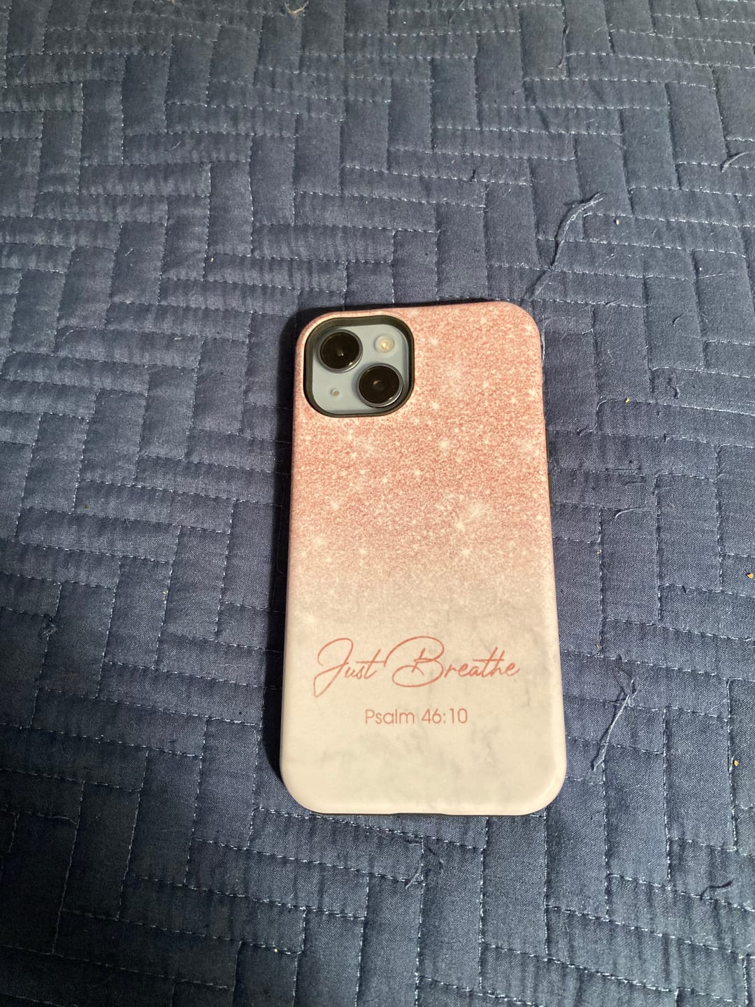 Customer photo review of Just Breathe Psalm 46:10 Phone Case