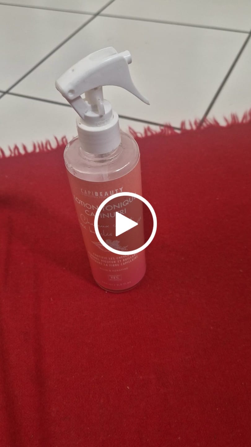 Customer video review of Lotion Tonique Capinutri Ricin & Kératine 250ml – Cheveux Bouclés, Frisés, Crépus