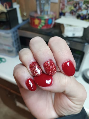 Customer photo review of D1231 Pepper Minstix Holiday Dip Powder