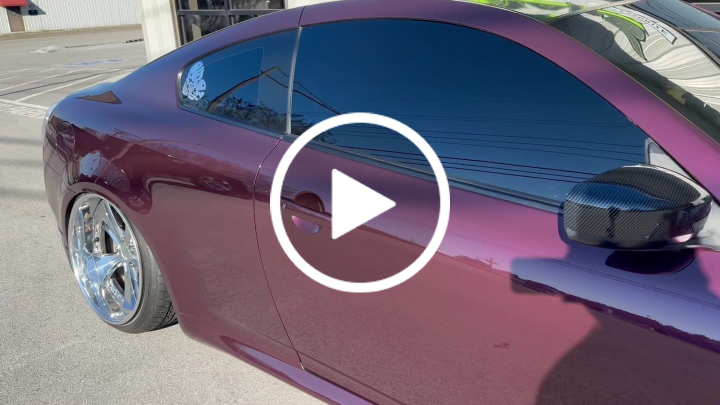 Customer video review of Glossy Metallic Plum Purple Vinyl Wrap