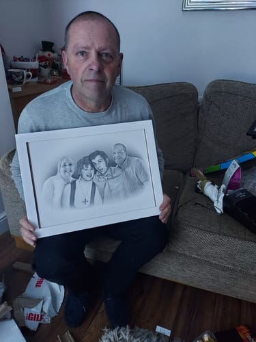 Customer photo review of Black & White Pastel Shade 🇬🇧 30 x 40cm Portraits