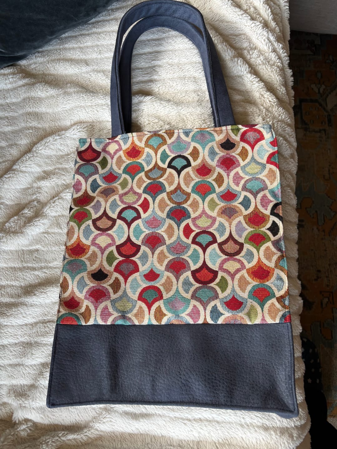 Customer photo review of Multicolour Abstract Tiles Tapestry Fabric
