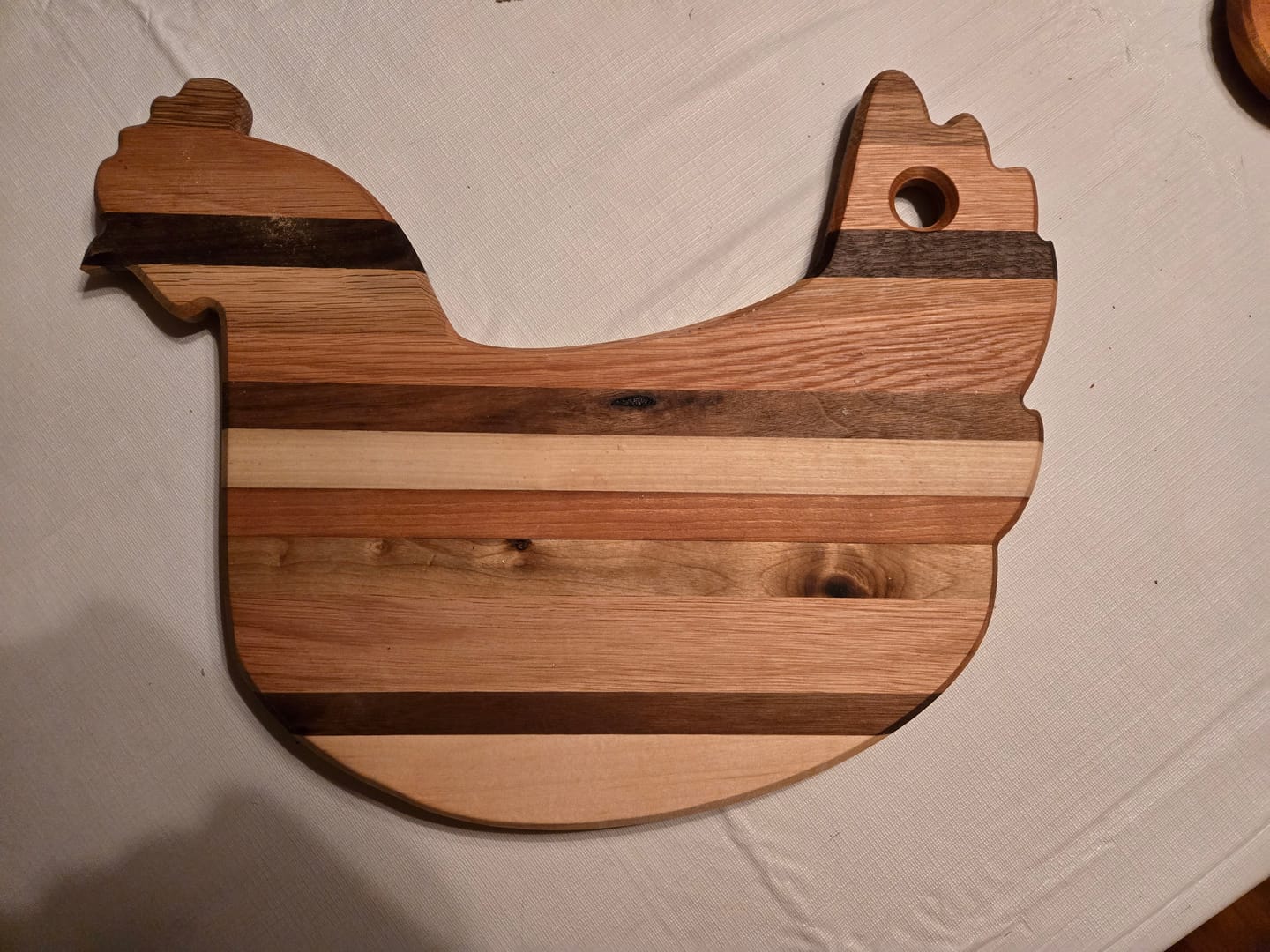 Customer photo review of 15.9x13.5" Chicken Shaped Serving Board Acrylic Router Template