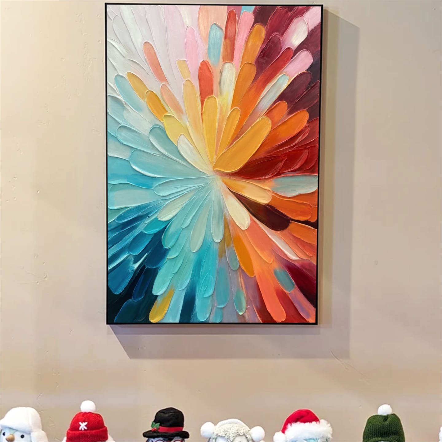 Customer photo review of Colorful Abstract Textured Painting Canvas #AT005