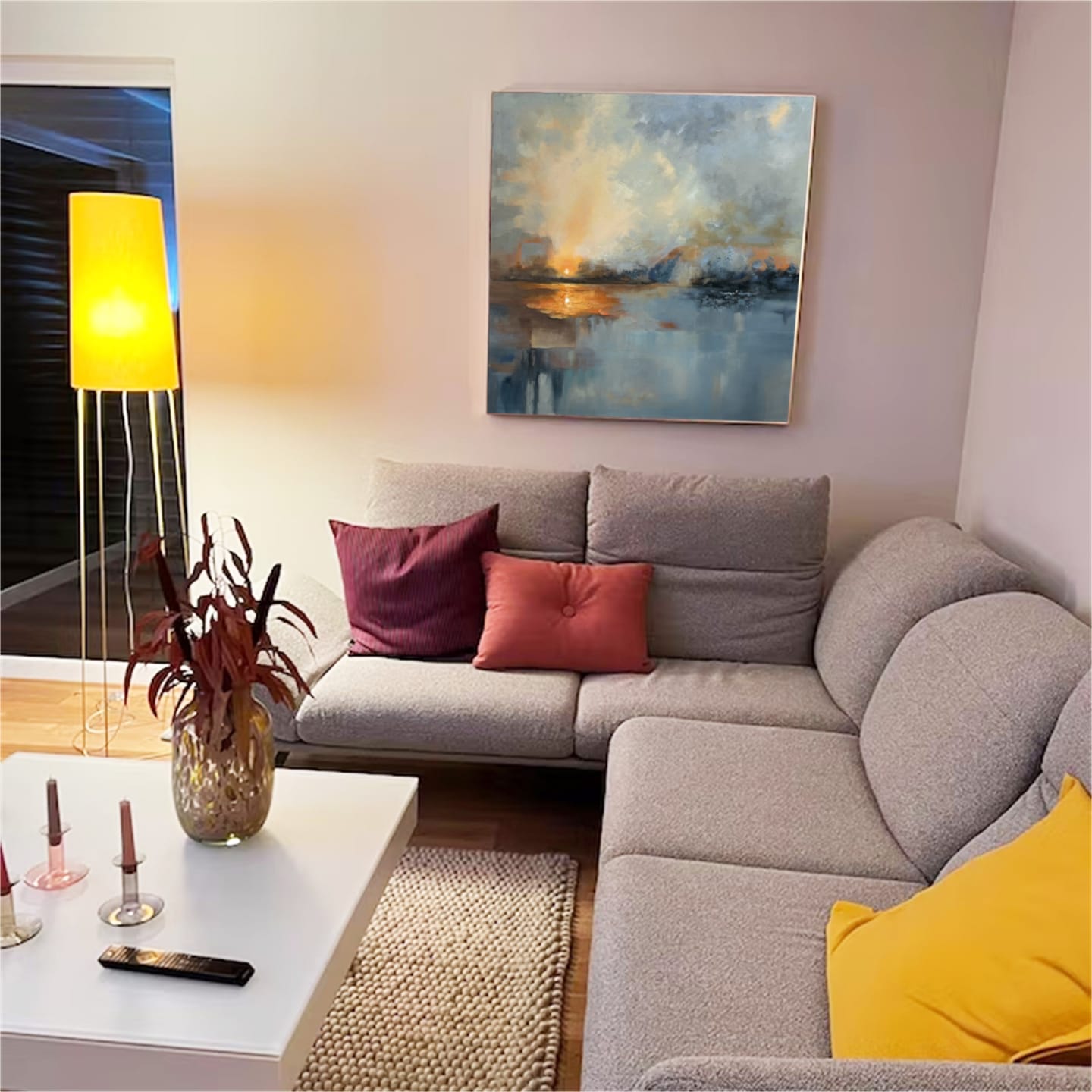 Customer photo review of Abstract Painting Canvas #AP074
