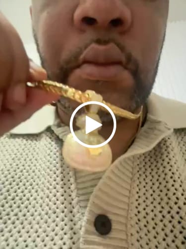 Customer video review of Moissanite Money Bag Pendant 14K Gold