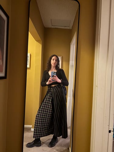 Customer photo review of FRIDA PANTS | STRIKE CHEX X STRIKE STRIPE