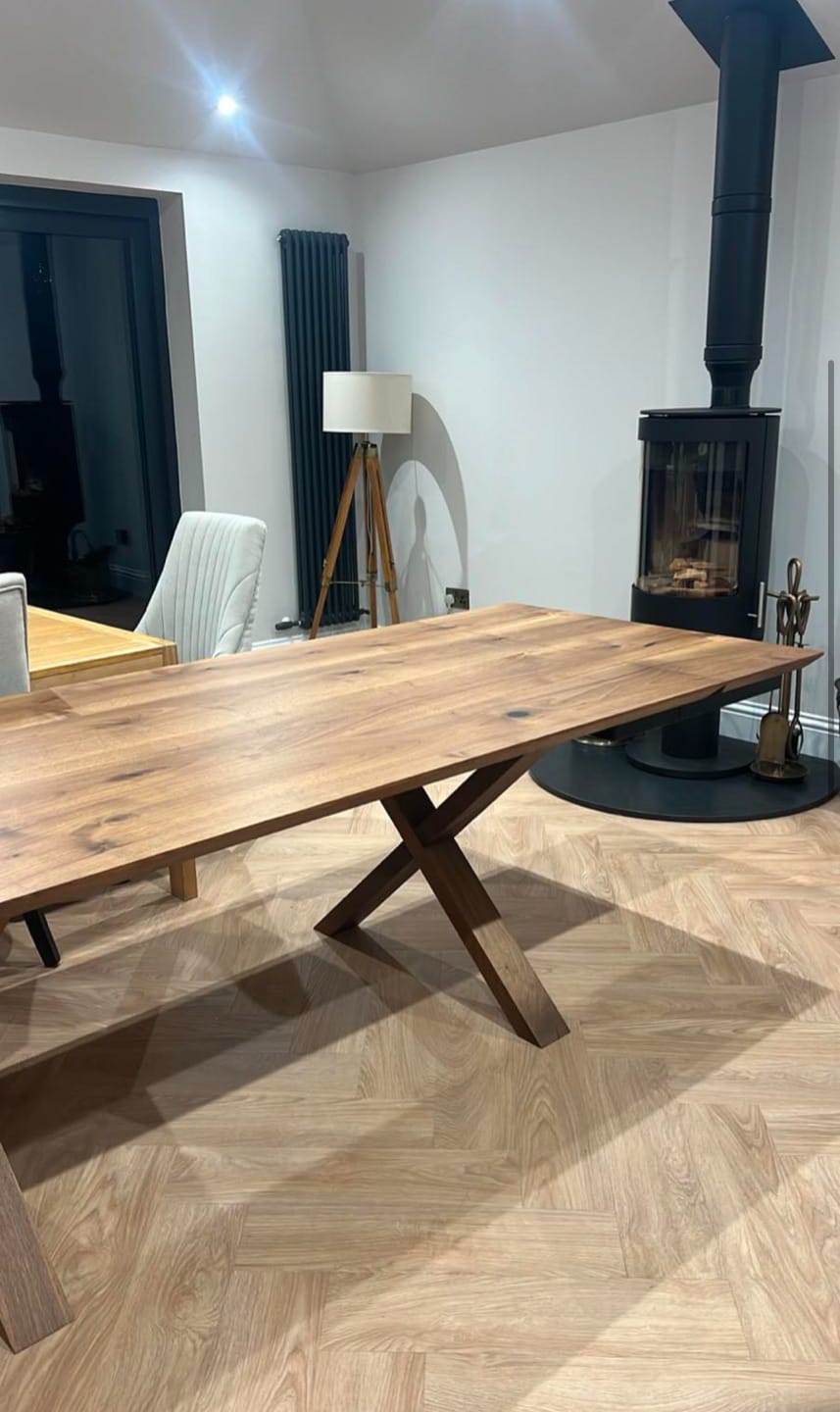 Customer photo review of Bestseller Eva Extendable Dining Table in Solid Walnut