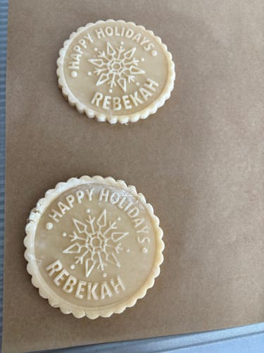Customer photo review of Custom Christmas Cookie Stamp