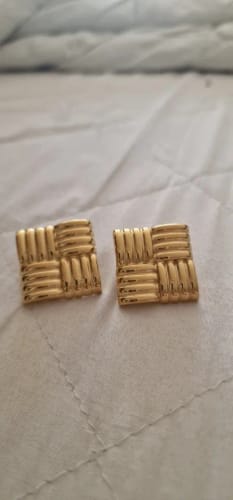 S R. review of Large Square Earrings image 1 out of 1