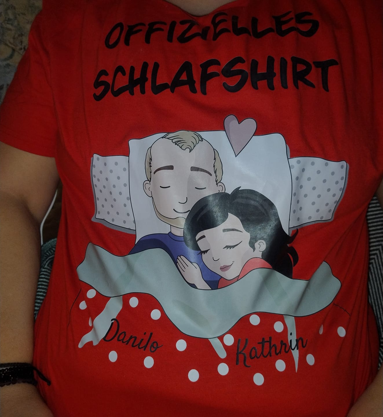 Customer photo review of Schlafmützen - Personalisiertes T-Shirt