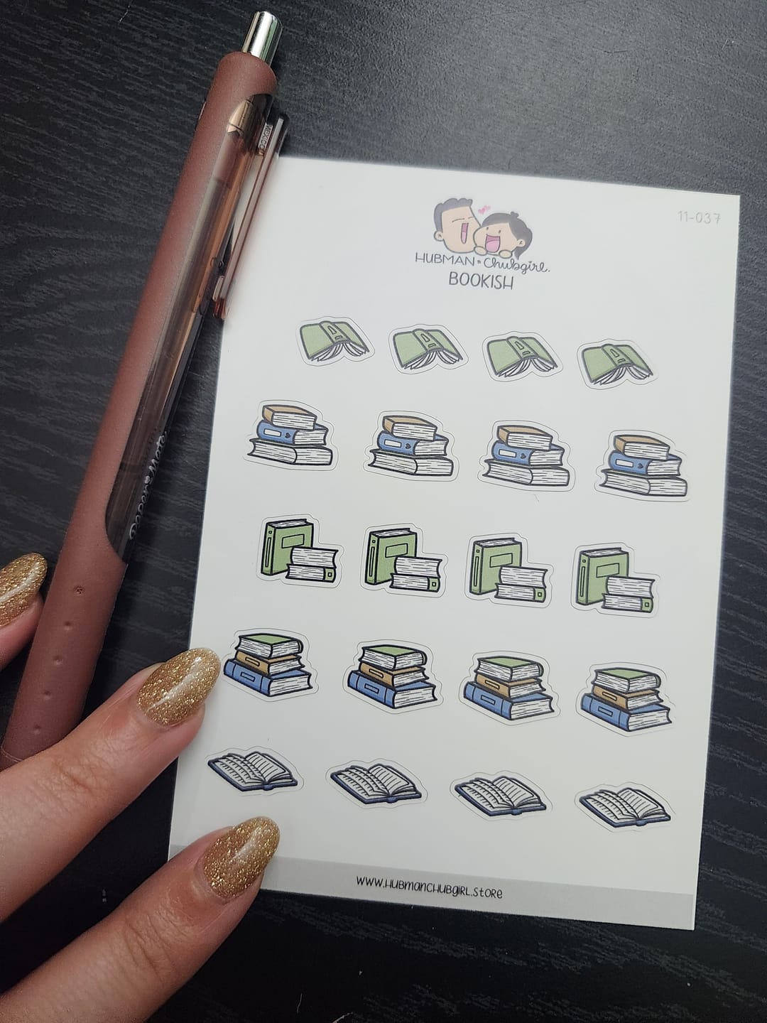 Customer photo review of Bookish Planner Stickers