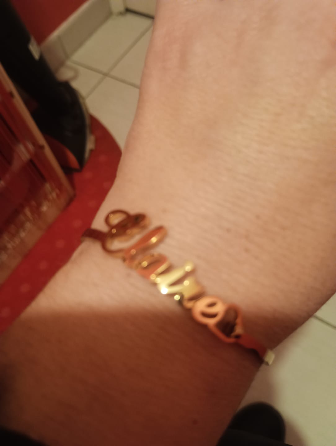 Customer photo review of Bracelet Jonc Avec Fermoir Personnalisé