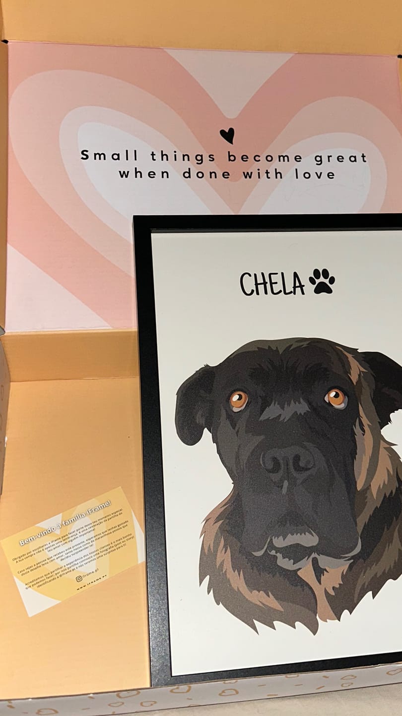 Customer photo review of Quadro Retrato Colorido (1 Animal)