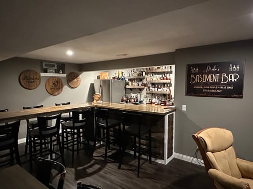 Customer photo review of Family Basement Bar Sign II