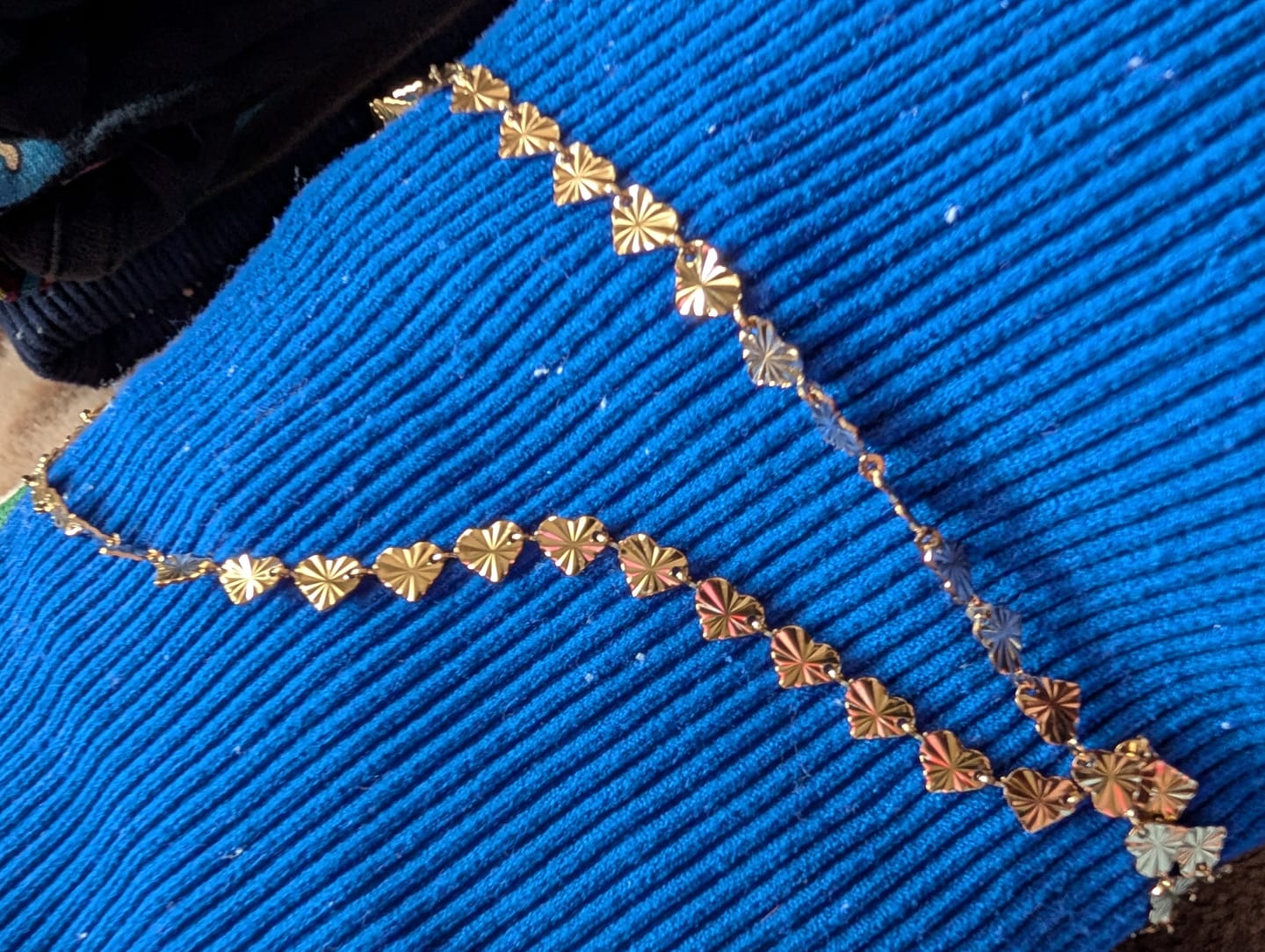 Customer photo review of Starlight Heart Chain Necklace