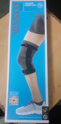 Customer photo review of Hinged Knee Cap | Supports the Knee joint with mediolateral hinges | Color - Grey (Single Piece)