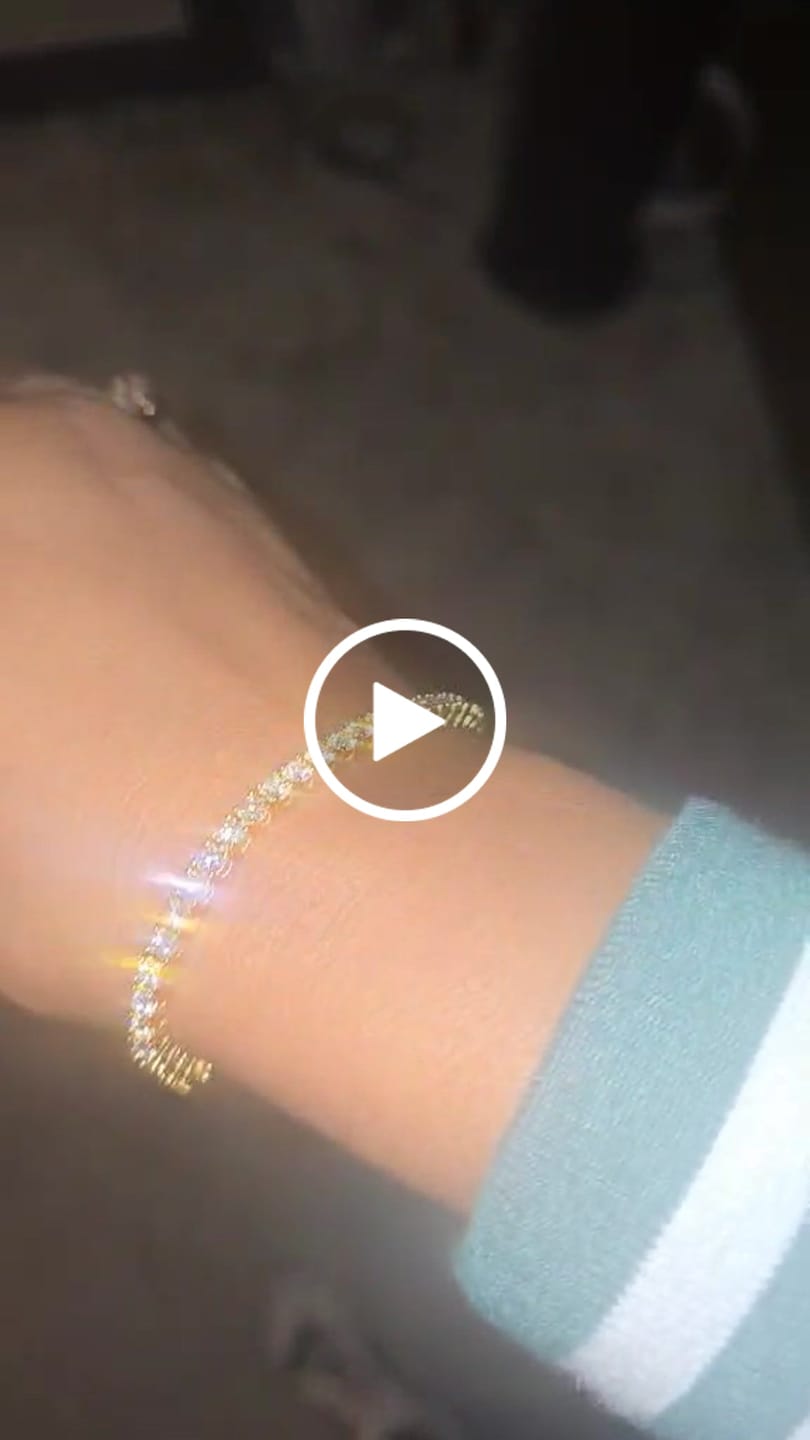 Customer video review of Moissanite Tennis Bracelet 14K Gold (ALL SIZES)
