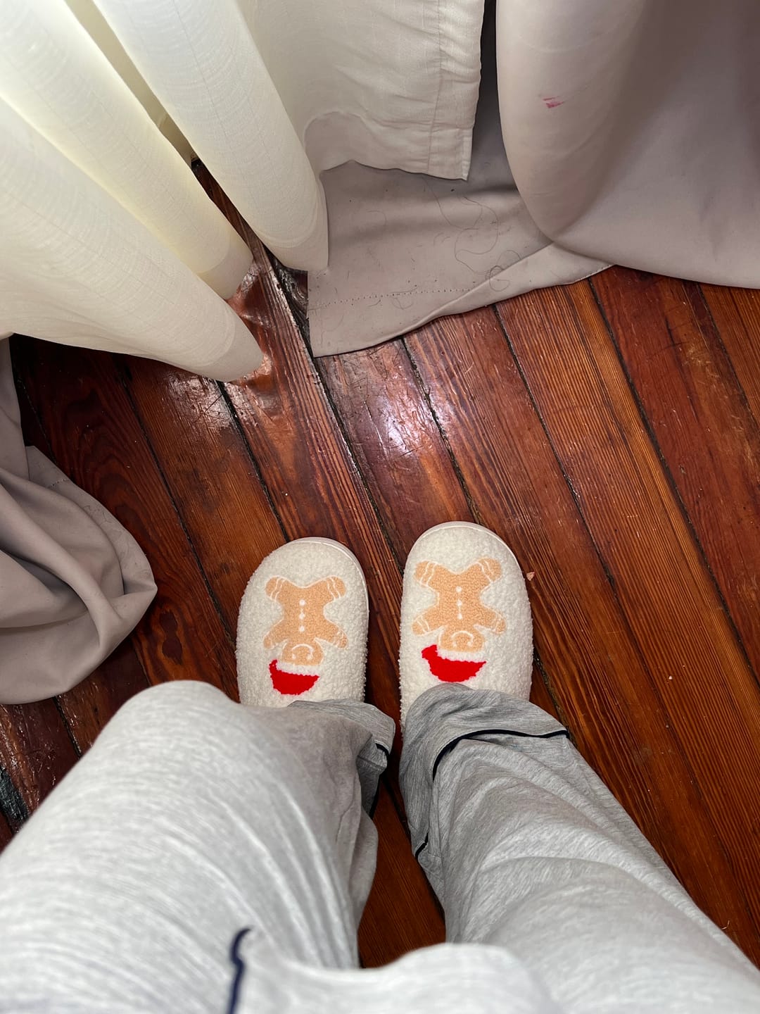 Customer photo review of Joyful Christmas Slippers