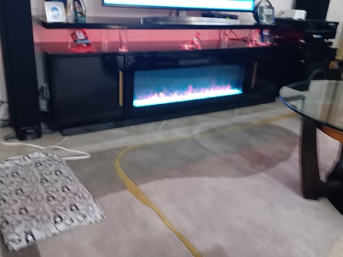 Customer photo review of Avenue 79" Modern Fireplace TV Stand