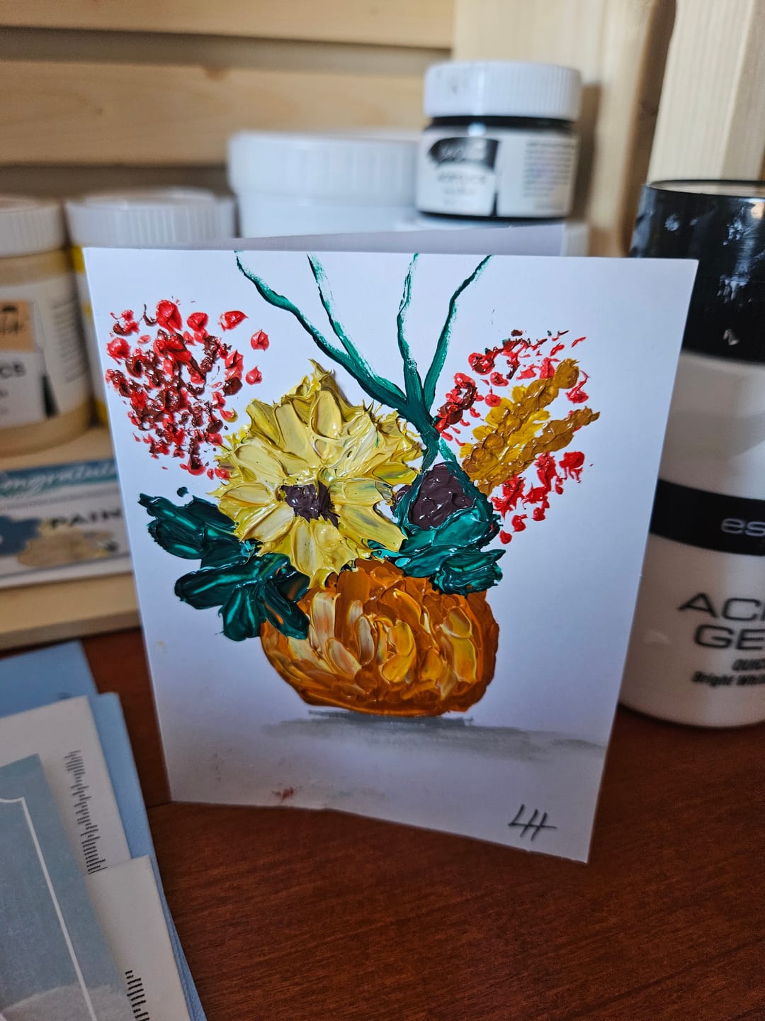 Customer photo review of DabblePaints™️ Crimson — Thick-Body Acrylic Paint