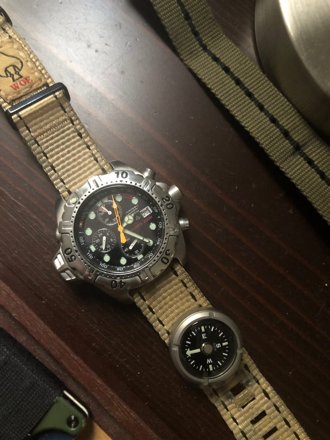 Customer photo review of W.O.E. Submersible Wrist Compass - NEW