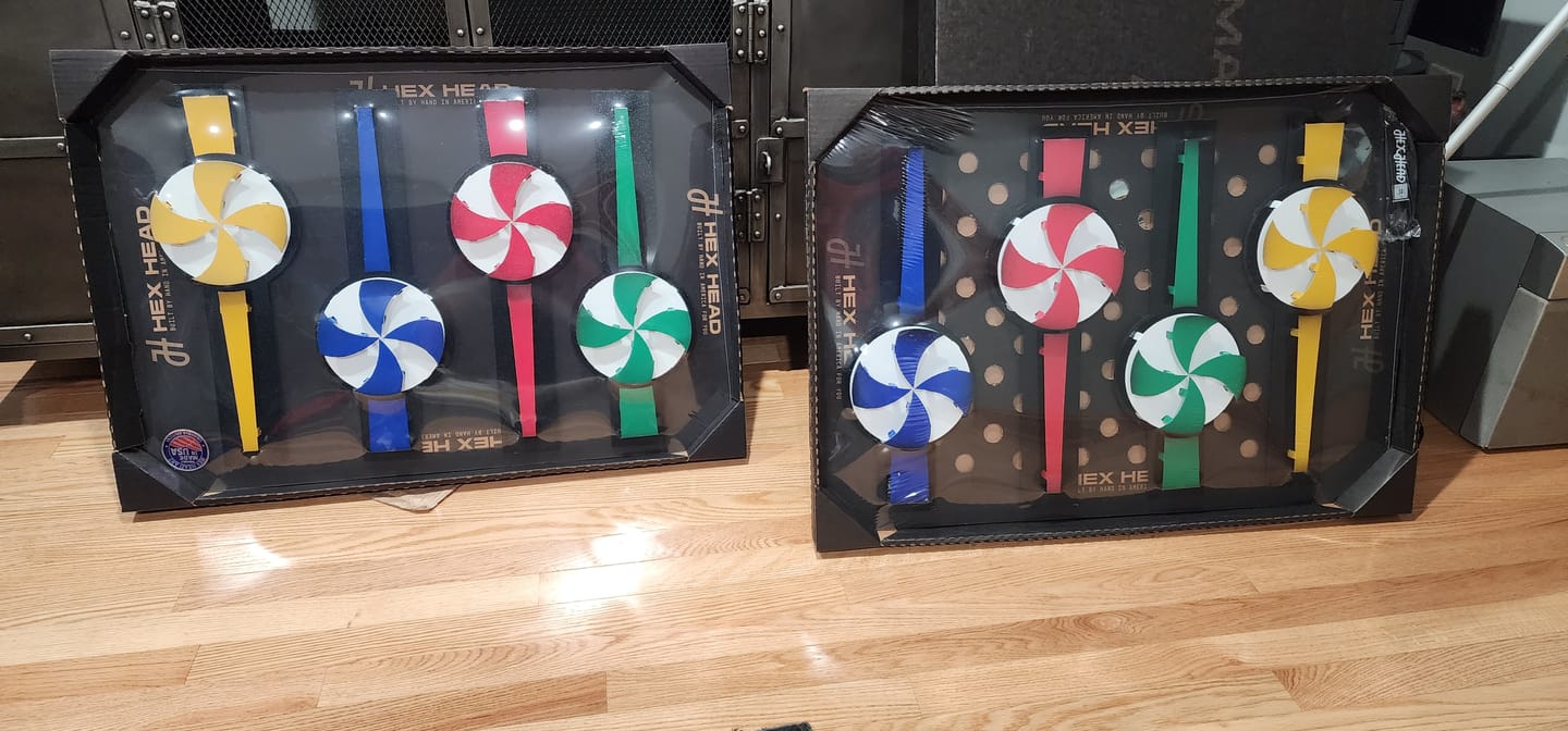 Customer photo review of Pin Wheels Set of SEVEN, 3D metal Art.