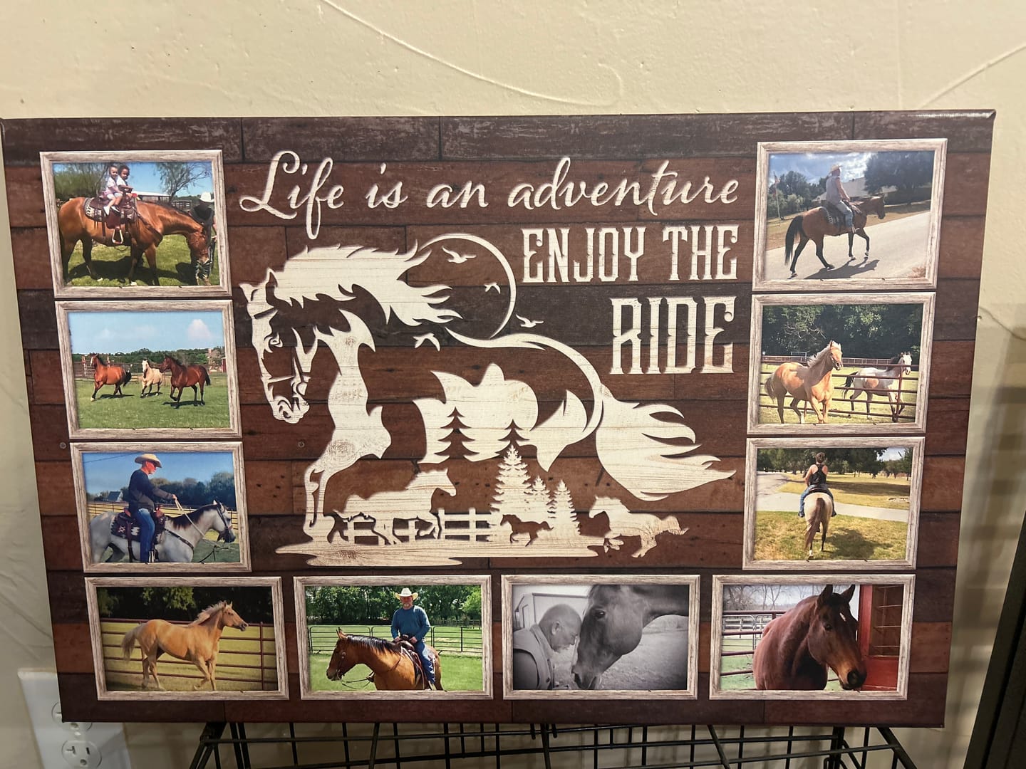 Customer photo review of Personalized Canvas Prints, Custom Photo, Gift For Equestrians, Horse Gift, Gift for Horse Rider, Life Is An Adventure Enjoy The Ride Dem Canvas