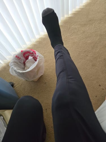 Customer photo review of Performance Eucalyptus Compression Socks