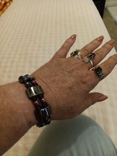 Customer photo review of Hematite Balancing Bracelet