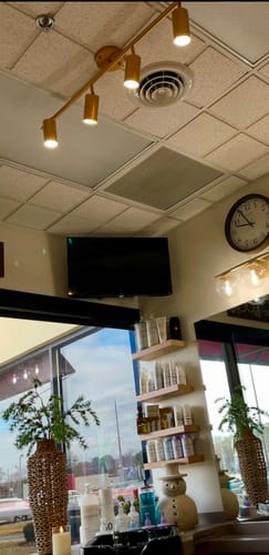 Customer photo review of Modern 4-Light Linear Semi Flush Track Light