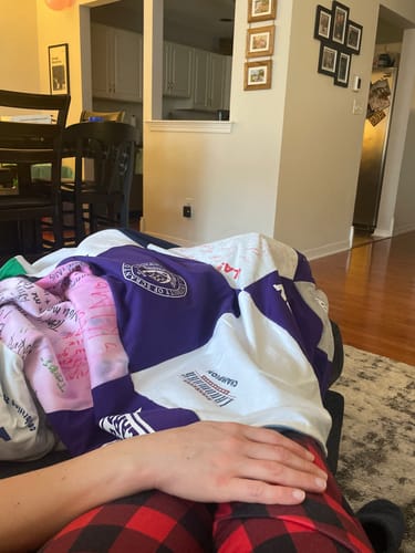 Customer photo review of Classic T-Shirt Blanket